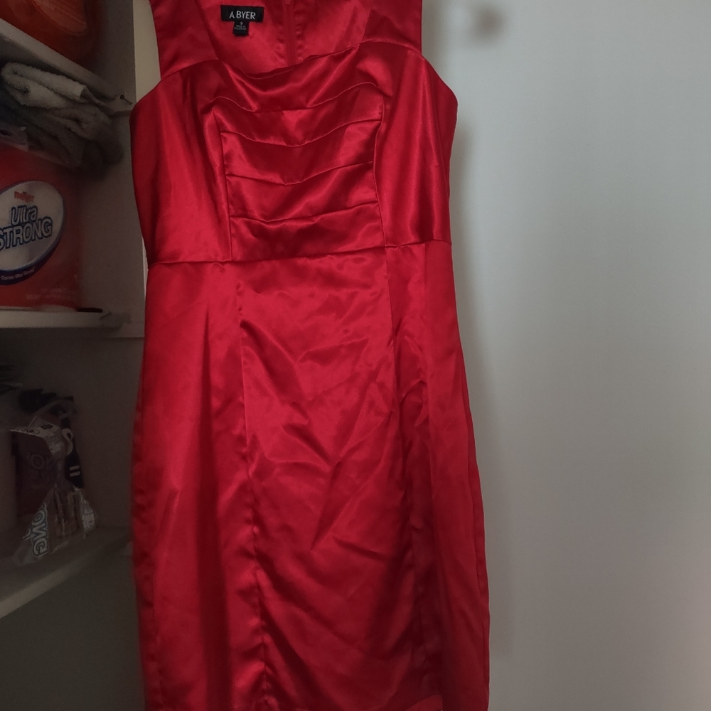 Short red dress